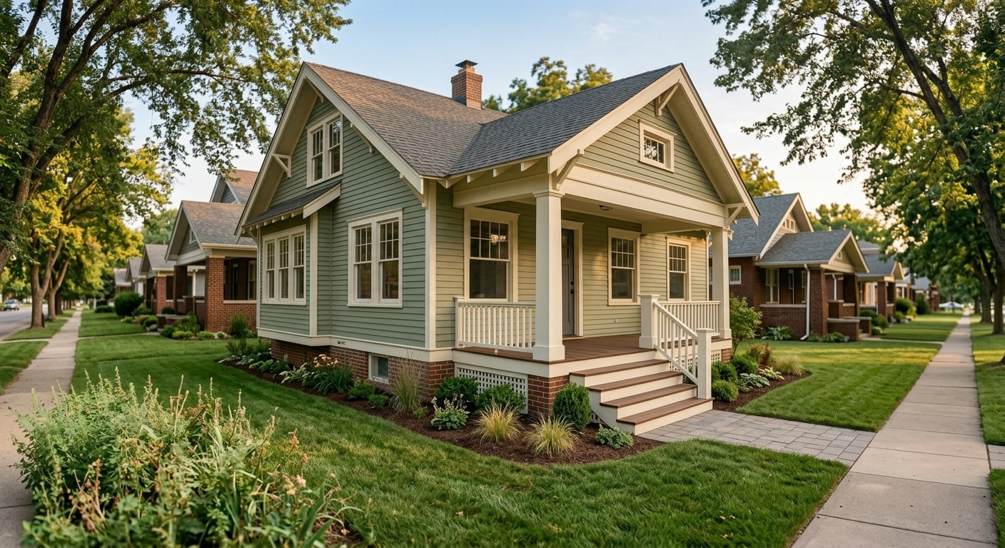 A restored Wichita craftsman bungalow